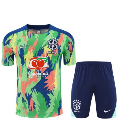 Kit Brasil 2025/26 Camisa e Shorts de Treino - Verde - Azul