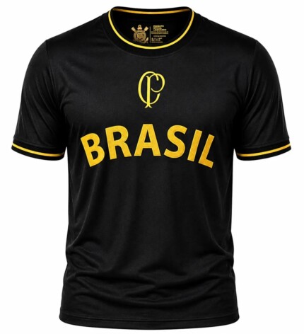 Camisa Corinthians 2026/27 CP Brasil - Torcedor Masculina - Preta