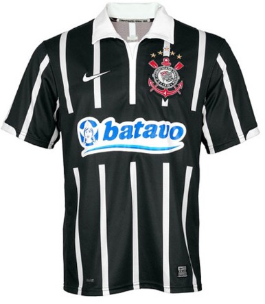Camisa Corinthians 2009/10 - Retrô Masculina - Preta - Branca