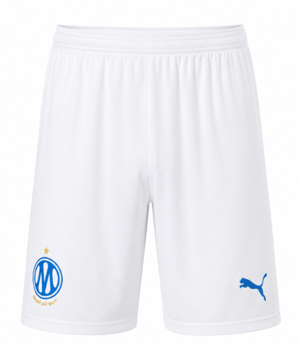 Calção Shorts Olympique de Marseille 2026/27 Home I - Torcedor Masculino - Branco