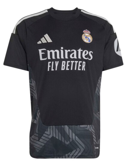 Camisa Real Madrid 2026/27 Goleiro - Torcedor Masculina - Preta - Cinza