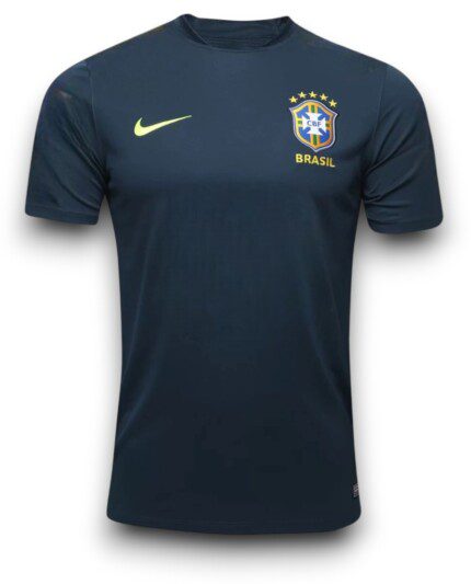 Camisa Brasil 2022/23 Treino - Retrô Masculina - Azul Escura