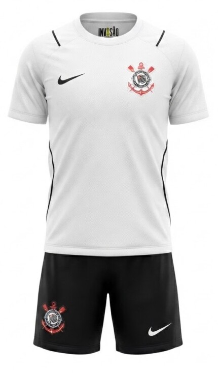 Kit Infantil Corinthians 2026/27 - Branco - Preto