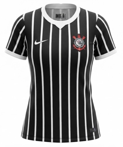 Camisa Corinthians 2026/27 - Torcedor Feminina - Preta - Branca