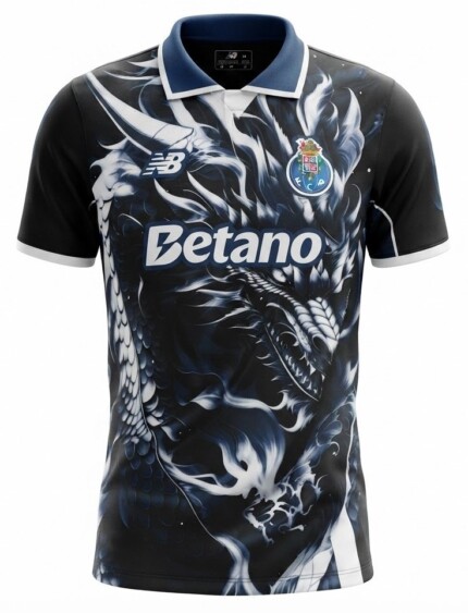 Camisa FC Porto 2026/27 Polo Edição Especial - Torcedor Masculina - Azul - Preta