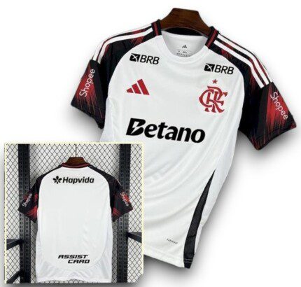 Camisa Flamengo 2025/26 Patrocínios - Torcedor Masculina - Branca